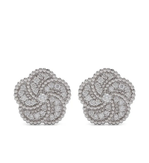 18K white gold Bloomy diamond earrings